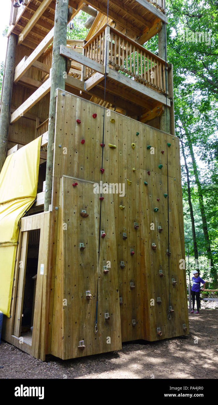 Rock Climbing Wall Massanutten Resort Virginia Stock Photo Alamy