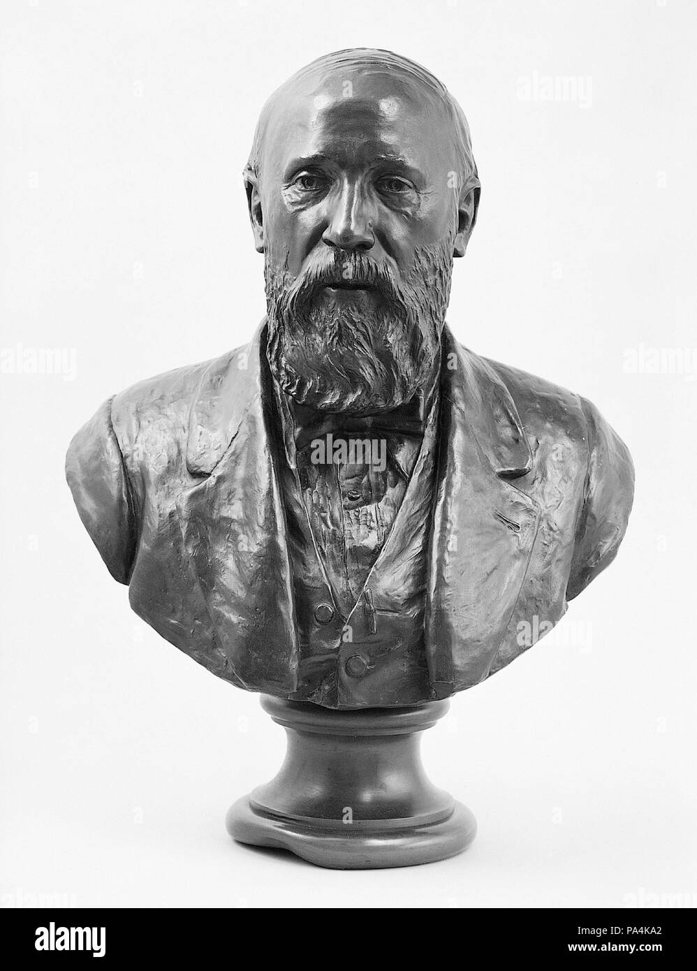 Auguste Pottier. Artist: Louis Amateis (1855-1913). Dimensions: 26 x 19 x 11 in. (66 x 48.3 x 27.9 cm). Date: 1884.  This portrait bust of Auguste Pottier (1823-1896) was no doubt one of Amateis's first efforts after he arrived in New York from his native Italy in 1883. Although it is uncertain how artist and sitter met, both were involved with work for city architectural firms, Amateis doing architectural sculpture and Pottier interior furnishings. Born in France, Pottier established a successful career as a decorator and designer of furniture. Forming a partnership in 1859 with William P. St Stock Photo