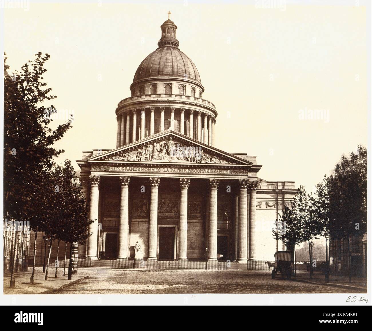 Panthéon. Artist: Édouard Baldus (French, born Prussia, 1813-1889). Dimensions: 21.7 x 27.0 cm. (8  9/16  x 10  5/8  in.). Date: 1860s. Museum: Metropolitan Museum of Art, New York, USA. Stock Photo