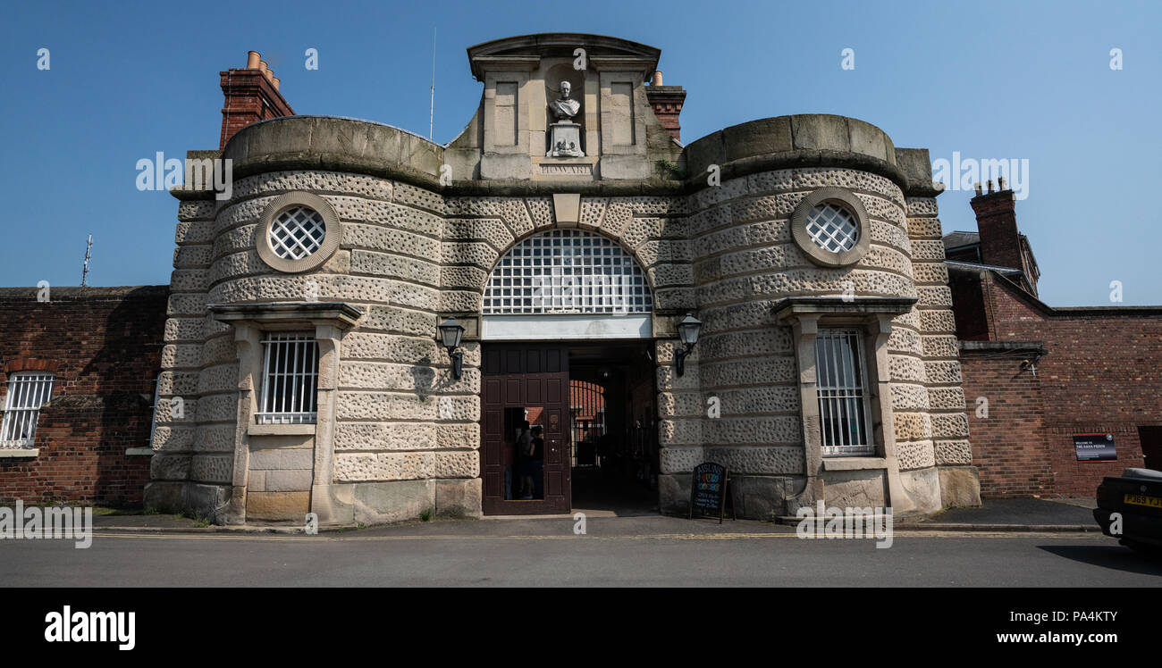 HM Prison Shrewsbury outside tourist attraction entrance. Stock Photo