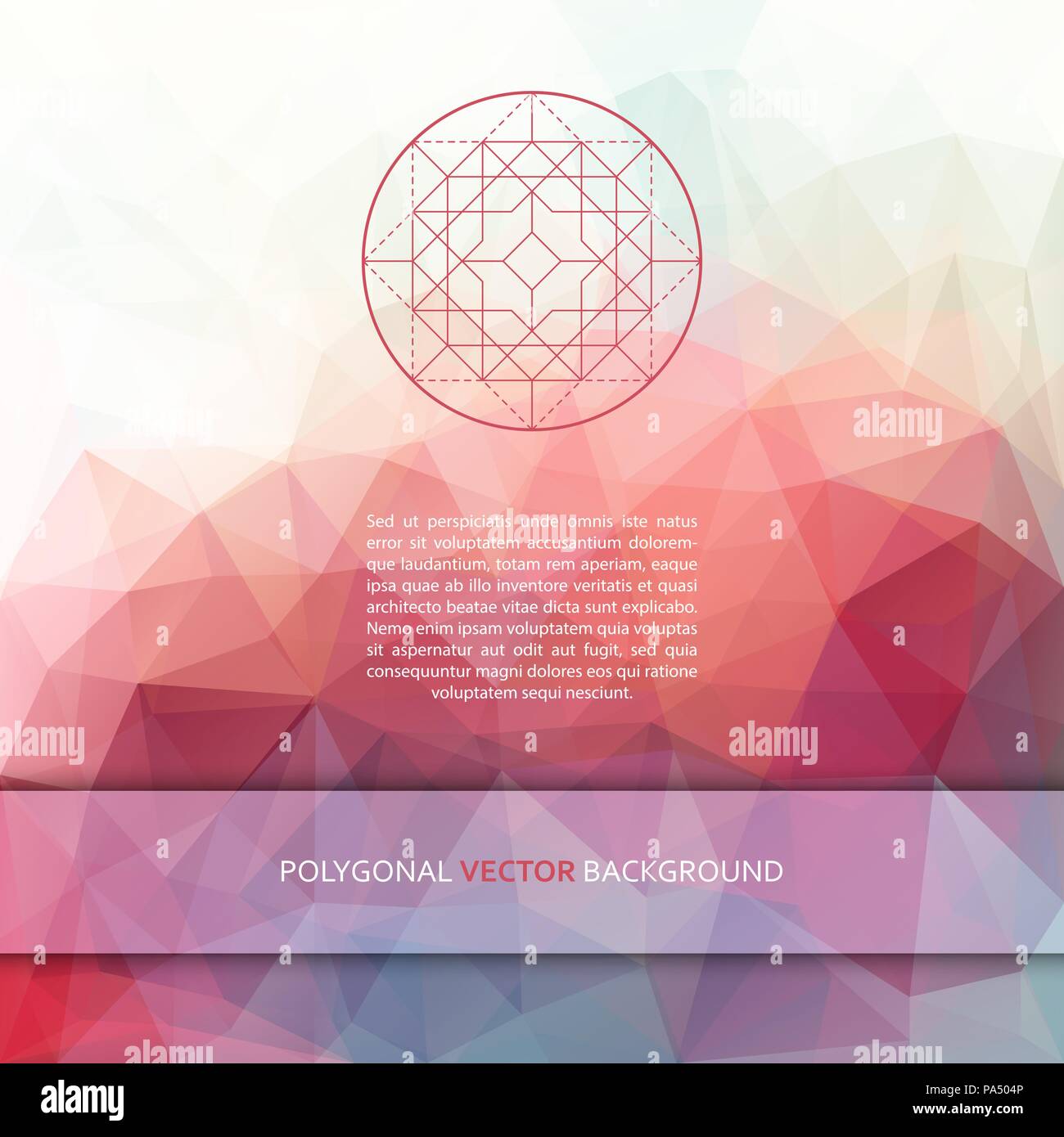 Vector square polygonal background Stock Vector