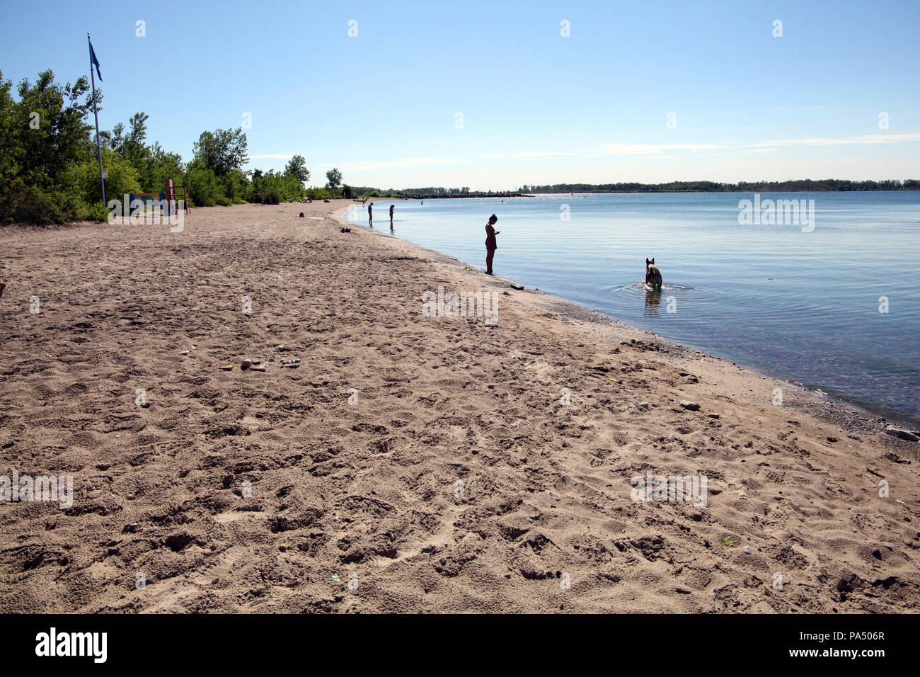 Wards Island Beach on Toronto Islands, Ontario, Canada Stock Photo