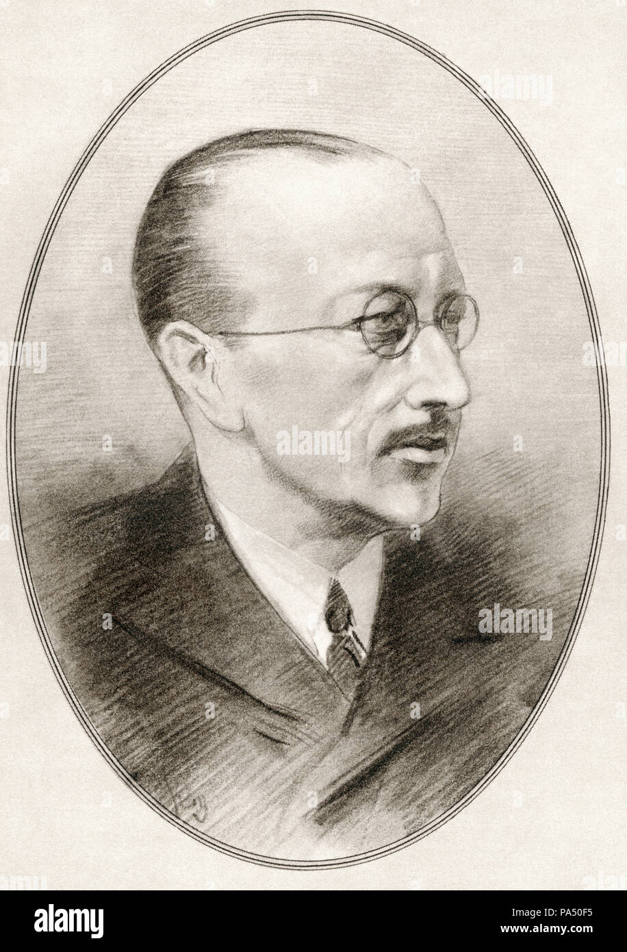 Igor Fyodorovich Stravinsky, 1882 –  1971.  Russian-born composer, pianist, and conductor.  Illustration by Gordon Ross, American artist and illustrator (1873-1946), from Living Biographies of Great Composers. Stock Photo