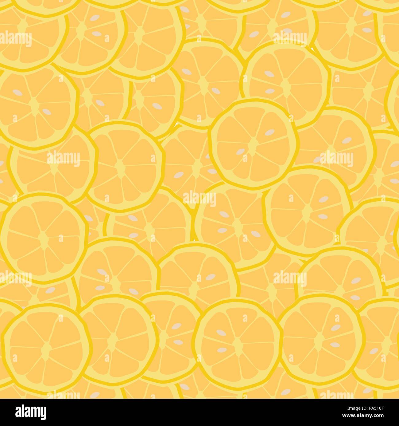 vector circle slices of orange pattern, seamless background, summer concept Stock Vector