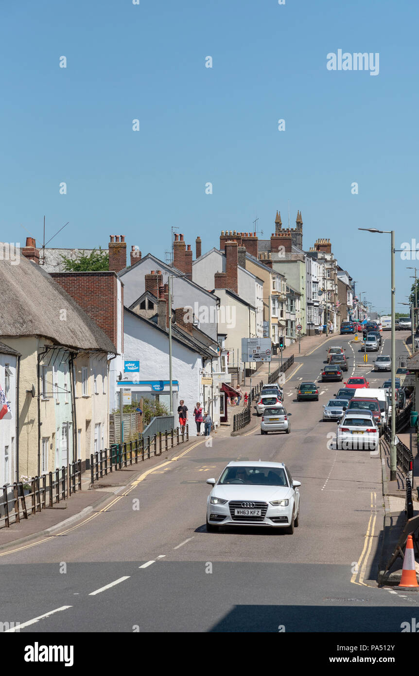 High Street Honiton, Devon, England, UK, The main street viewed from