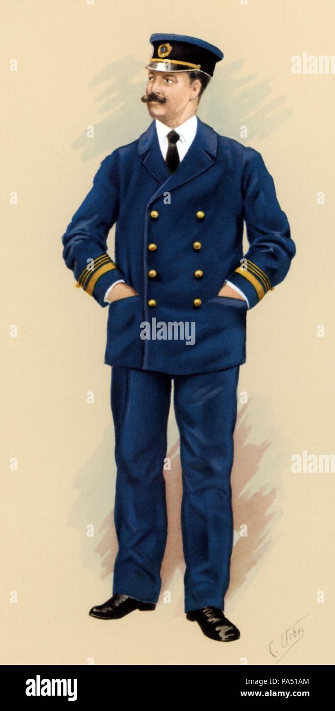 Marina Mercante. Uniforme de Capitán de 1926 Stock Photo - Alamy