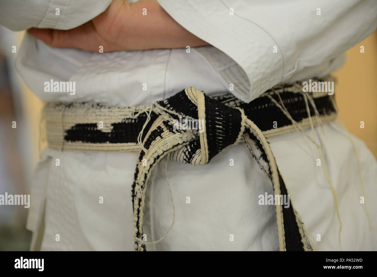 The Black Belts of Karate Masters Stock Photo Alamy
