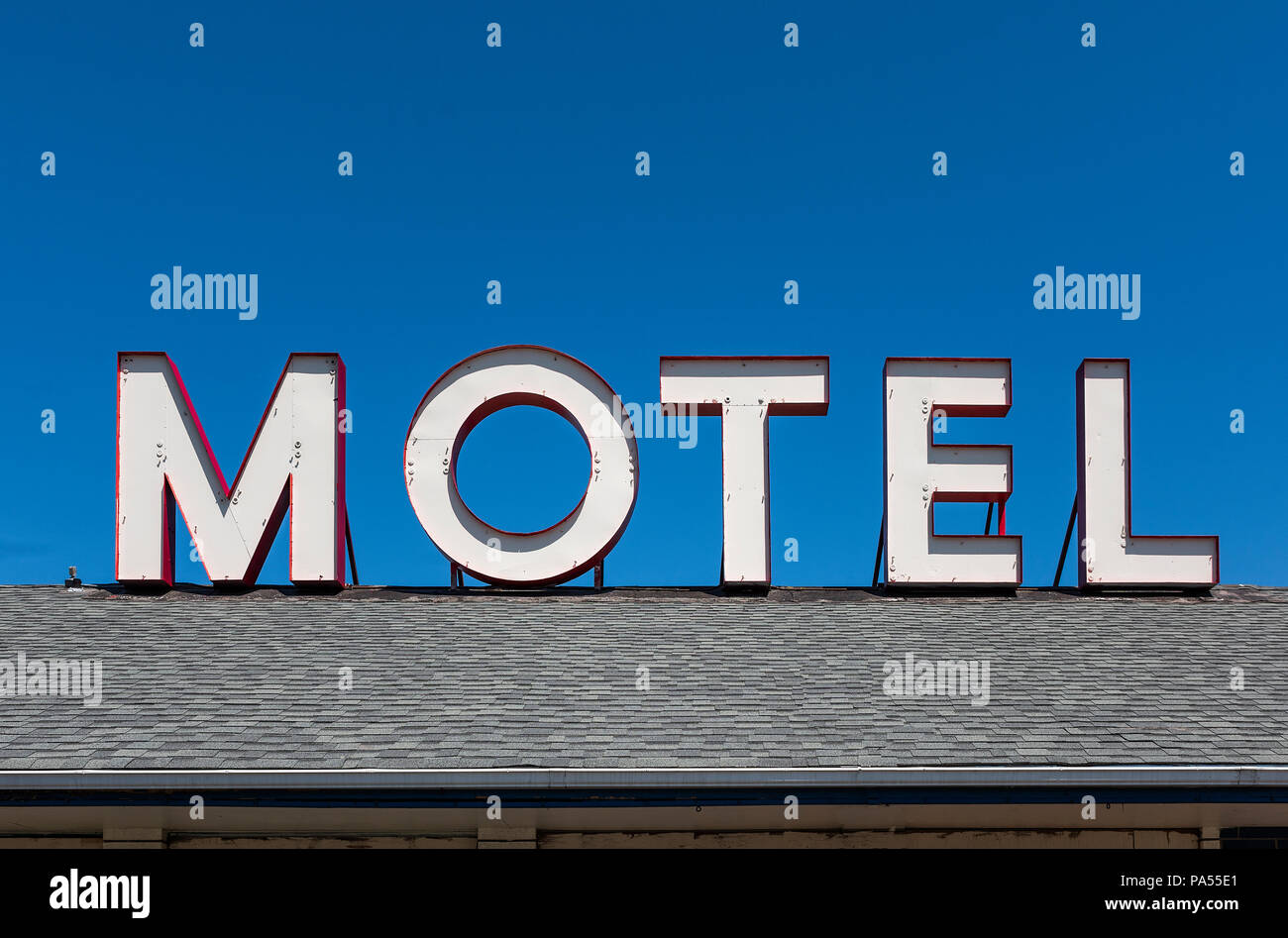 Roadside motel sign. Stock Photo