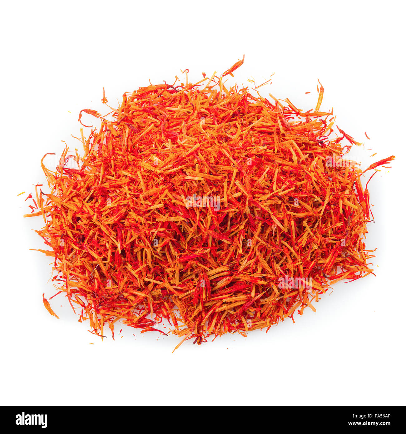 saffron, spices, full depth of field, isolated on a white background Stock Photo