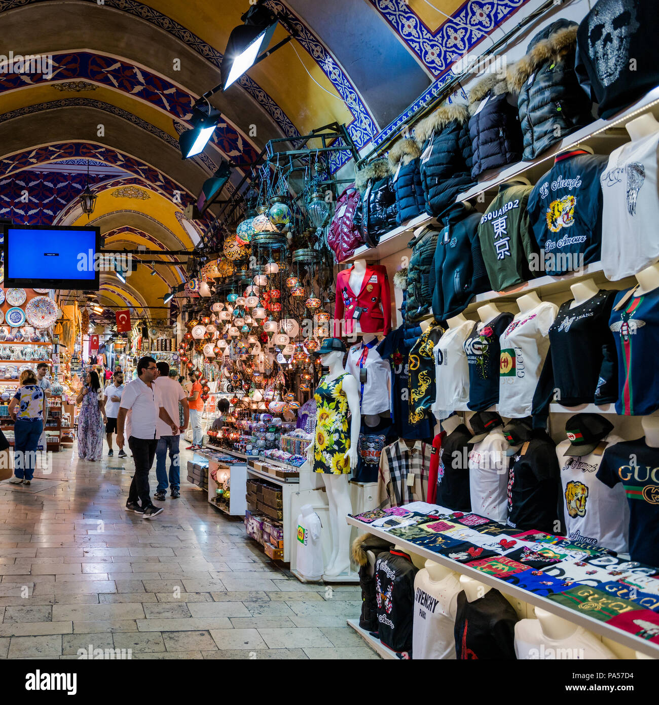 ISTANBUL, TURKEY - JULY 10, 2017: Grand Bazaar in Istanbul, Turkey. It is  one of the largest and oldest covered markets in the world Stock Photo -  Alamy