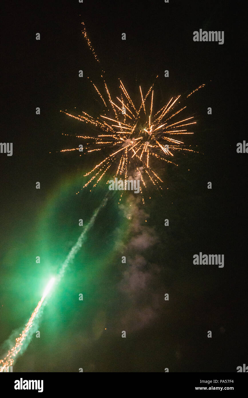 Firework show, San Juan celebration in Barcelona, Spain Stock Photo Alamy