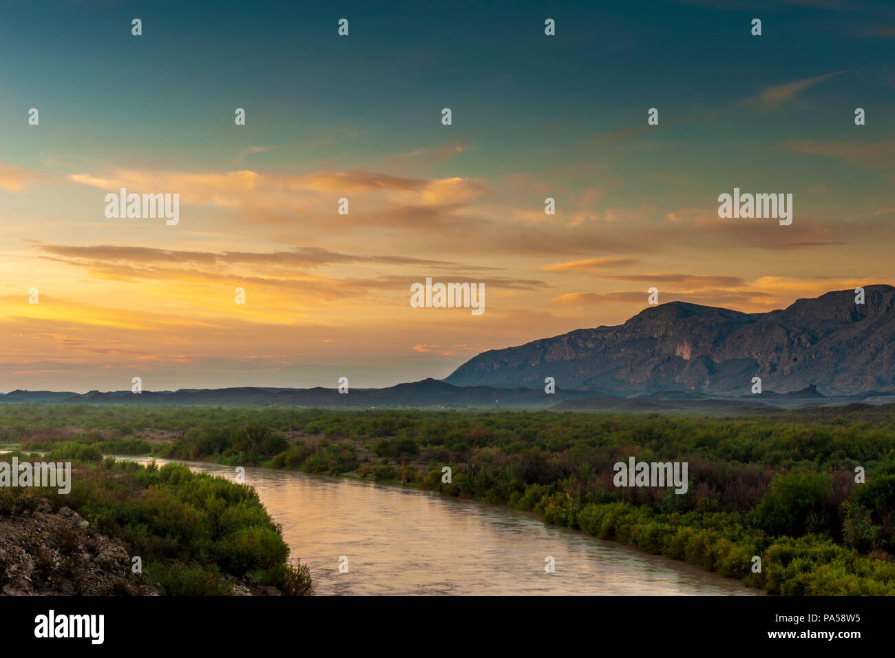 Sunrise in Big Bend National Park Stock Photo