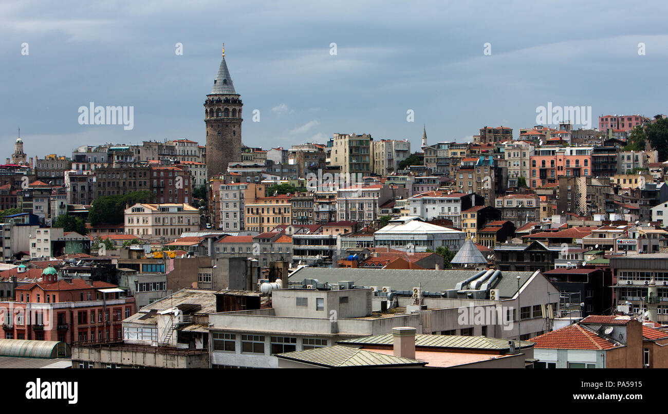Istanbul ,Galata Tower ,  Galata Kulesi. Stock Photo