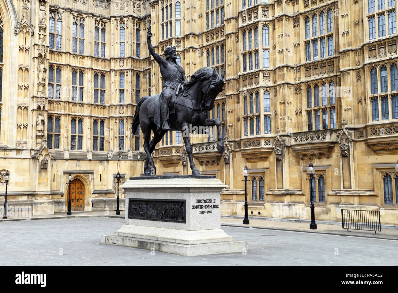 Richard Coeur de Lion is an equestrian statue of the 12thcentury