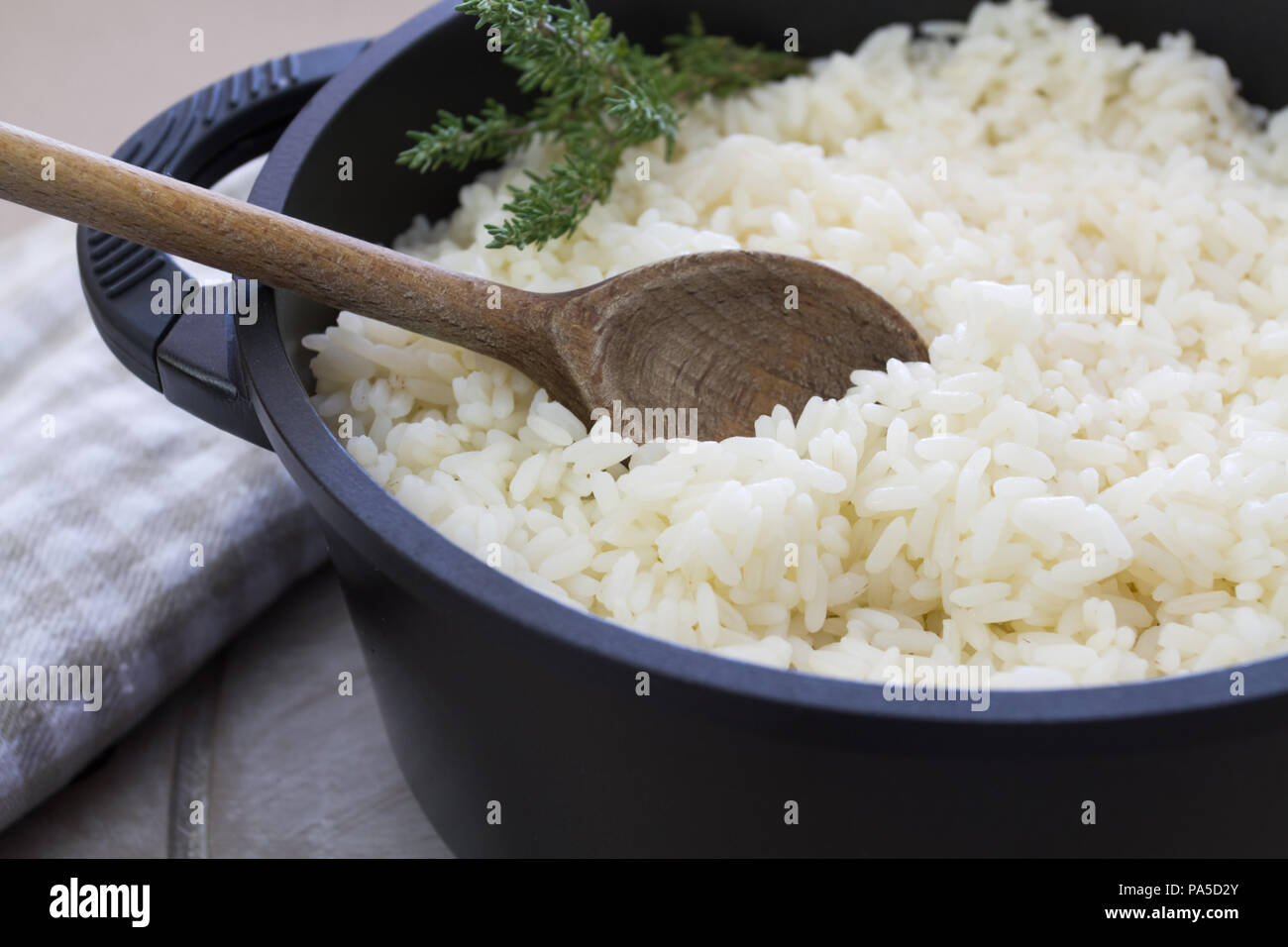 Cooked white rice hi-res stock photography and images - Alamy