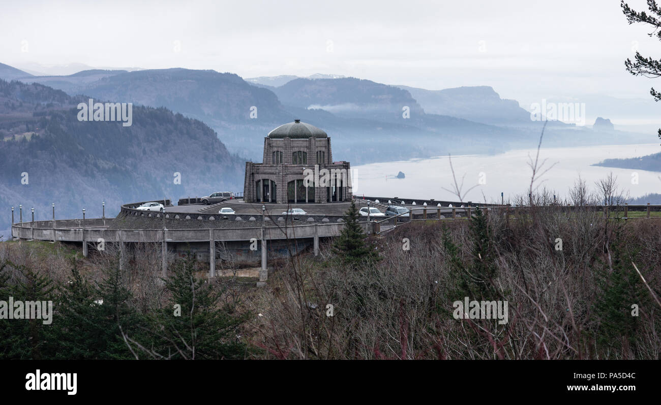 Dramatic architecture stands on the edge of a basalt ridge high above ...