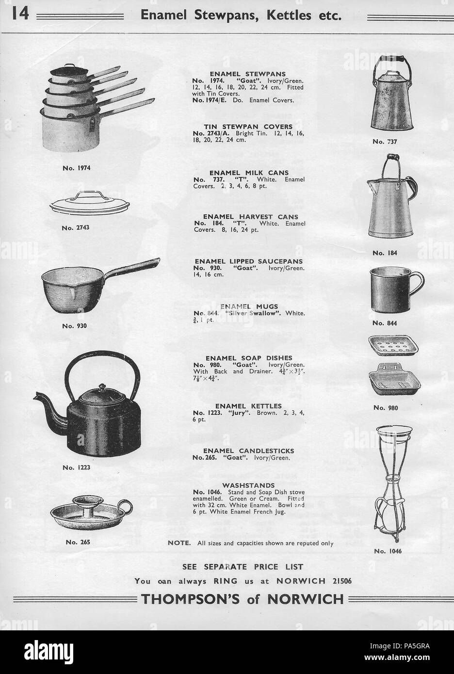 Enamel pans Black and White Stock Photos & Images Alamy