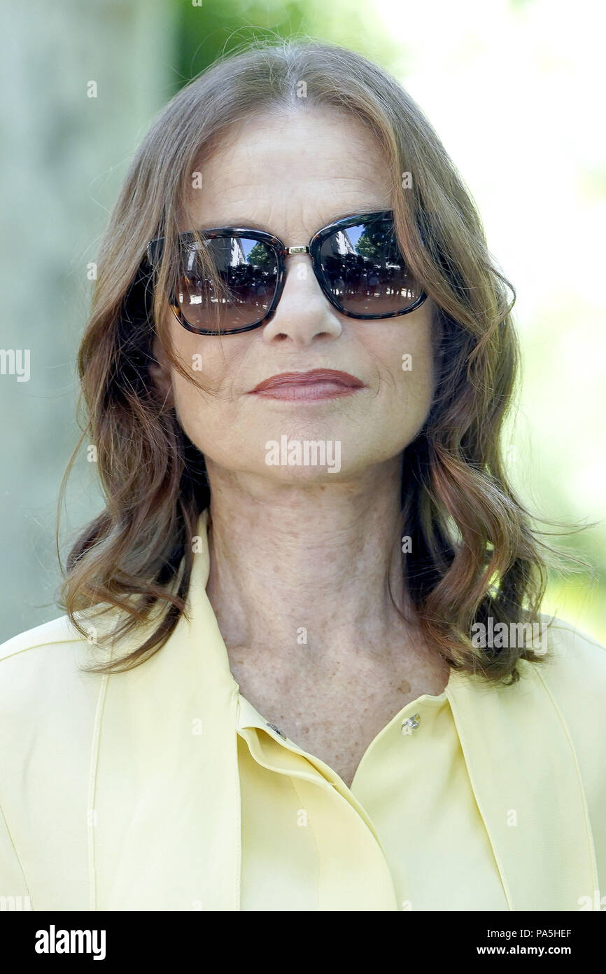 French actress Isabelle Huppert attends the 2018 Prix Diálogo Awards in
