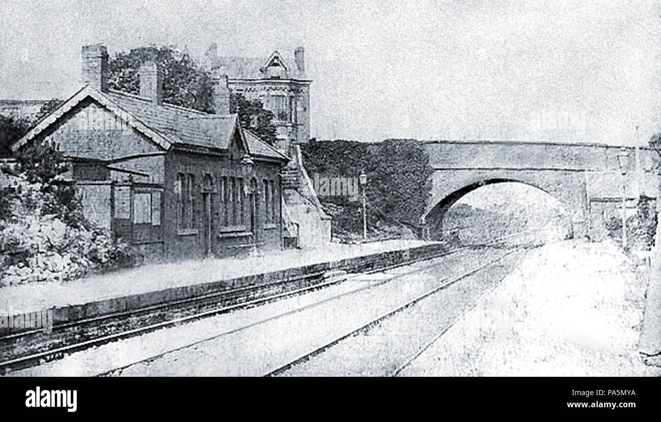 373 Davenport (Stockport) railway station 1870s Stock Photo