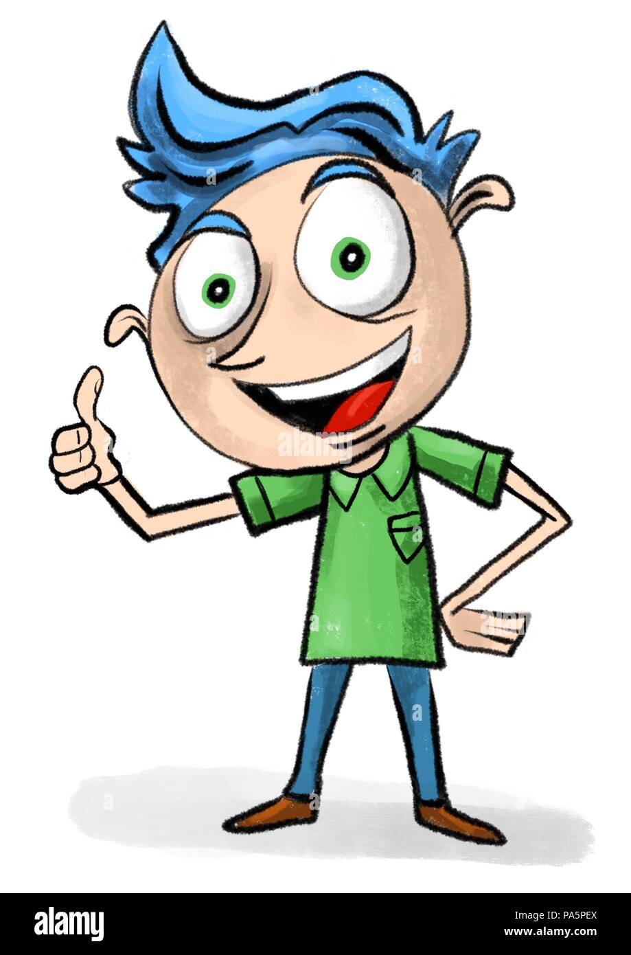 Cartoon guy thumbs up hires stock photography and images Alamy
