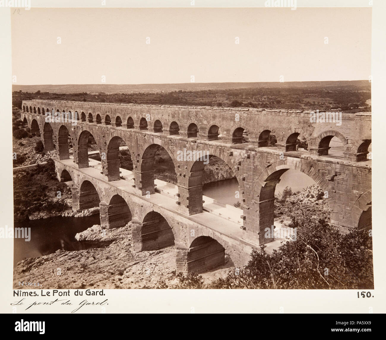 202 Pont du Gard, akvedukt i Nimes - Hallwylska museet - 107242 Stock Photo