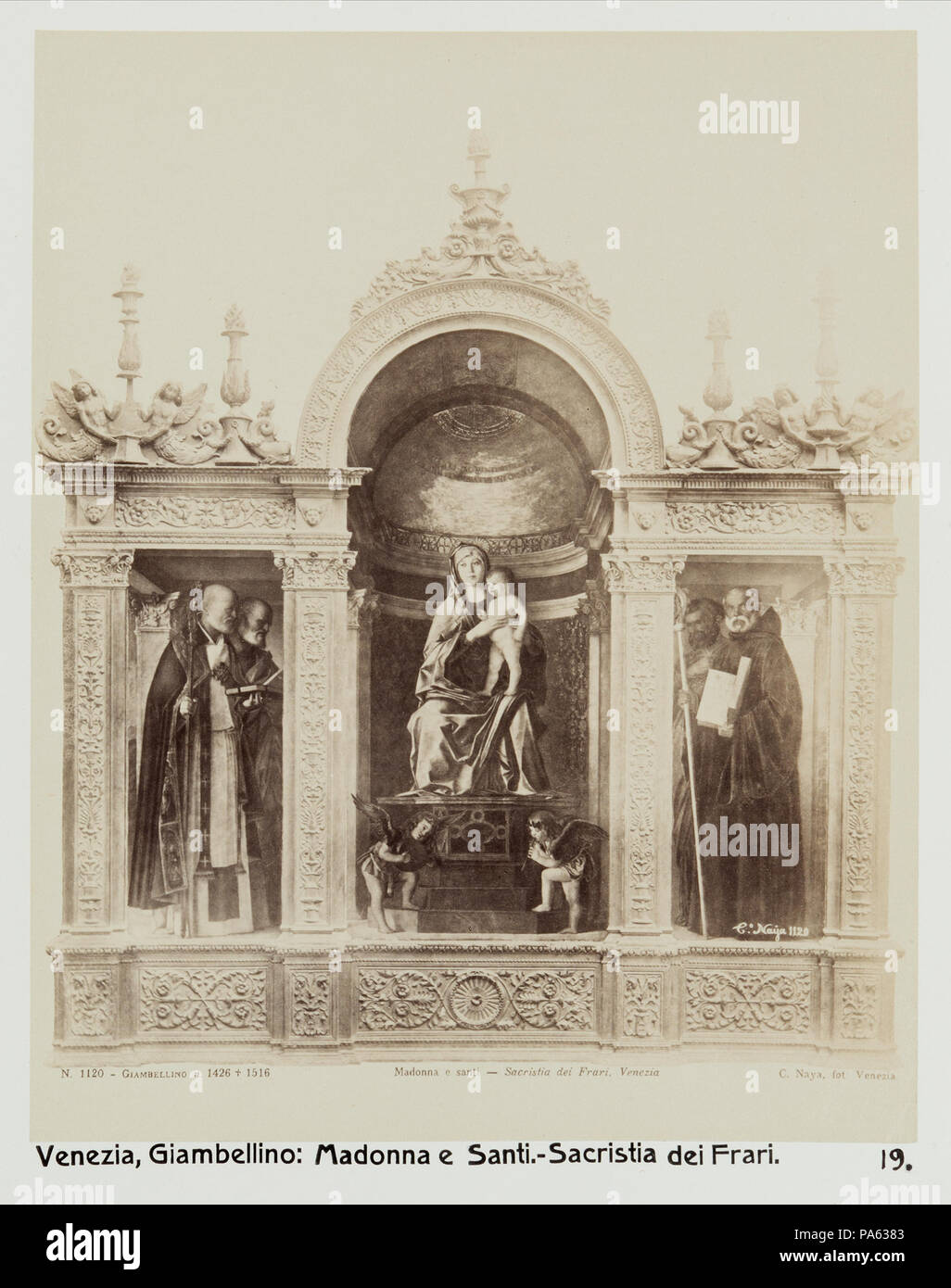 89 Fotografi av Venezia. Giambellino, Madonna e Santi, Sacristia dei Frari - Hallwylska museet - 104926 Stock Photo