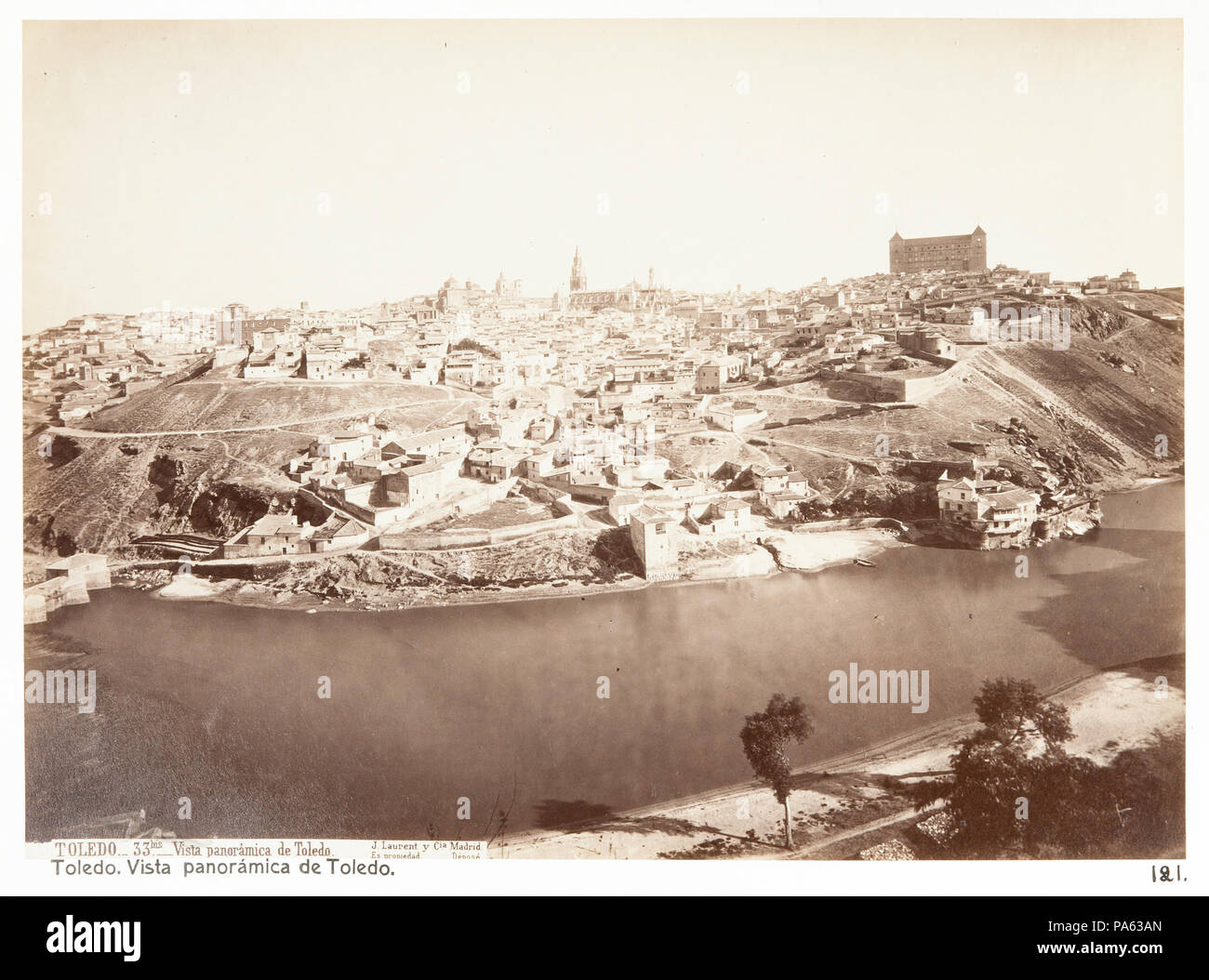 Inv.nr: LXVI:J.121. 88 Fotografi av Toledo. Vista panorámica - Hallwylska museet - 105174 Stock Photo