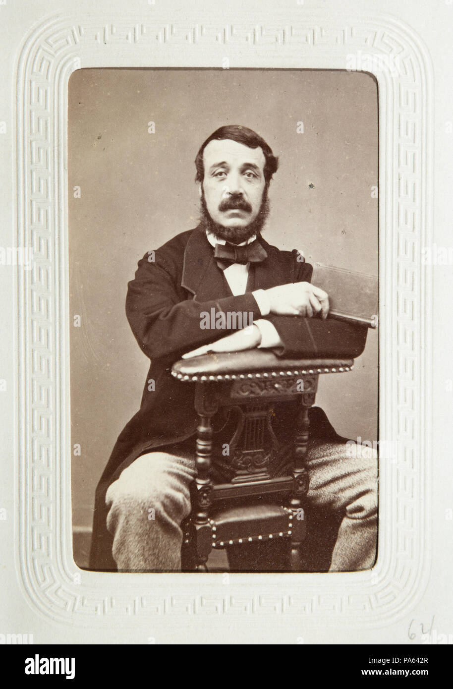Inv.nr: LXIV:I.L.a.f.a.64. 94 Fotografiporträtt på Eugen de Mellet, 1800-talets mitt - Hallwylska museet - 107642 Stock Photo
