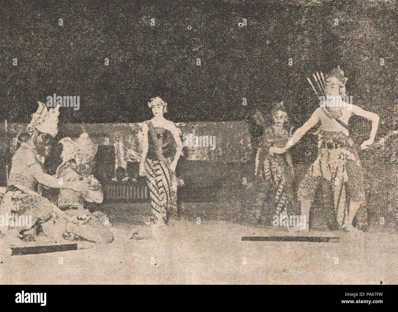 212 Ramayana Ballet - Subali arguing with Rama, Pentas Ramajana, p20 Stock Photo