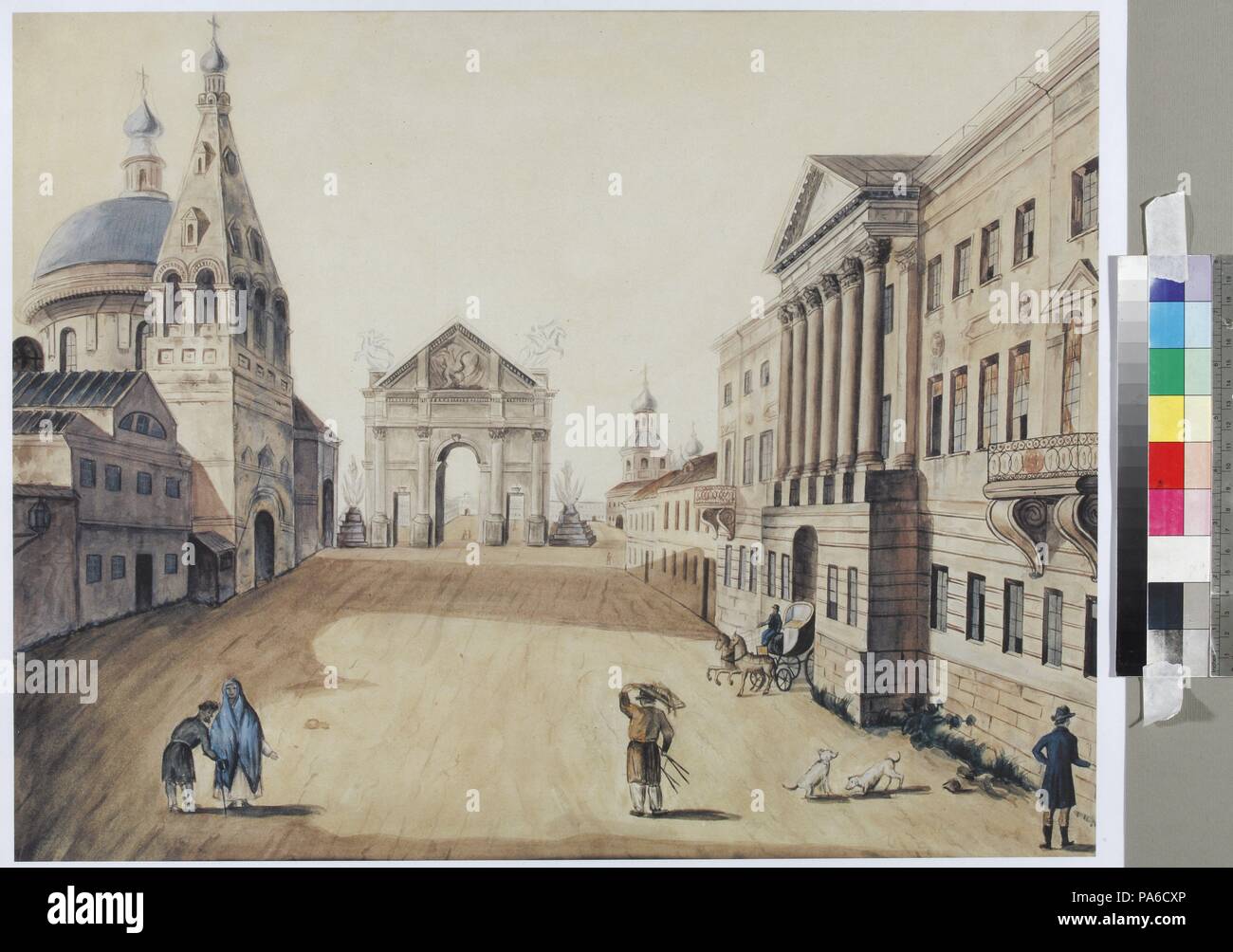 View of the Strastnaya Square in Moscow. Museum: State Museum of A. S ...