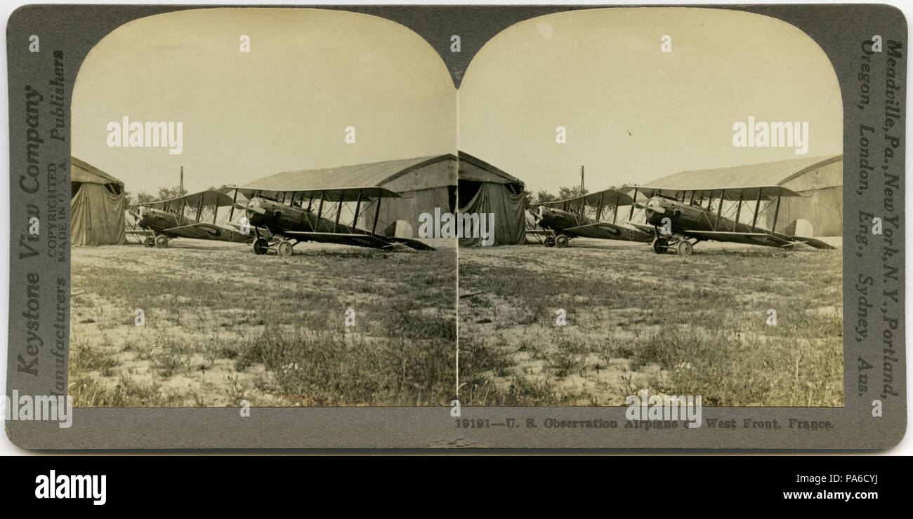 6 &amp;quot;U.S. Observation Airplane on West Front.&amp;quot; Stock Photo - Alamy