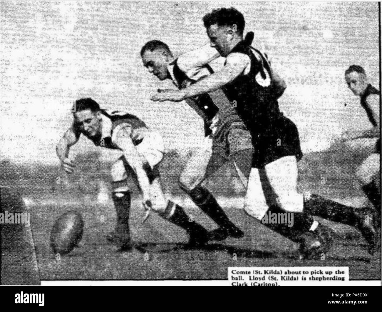 6 1935 round 16 VFL Carlton vs. St Kilda Stock Photo