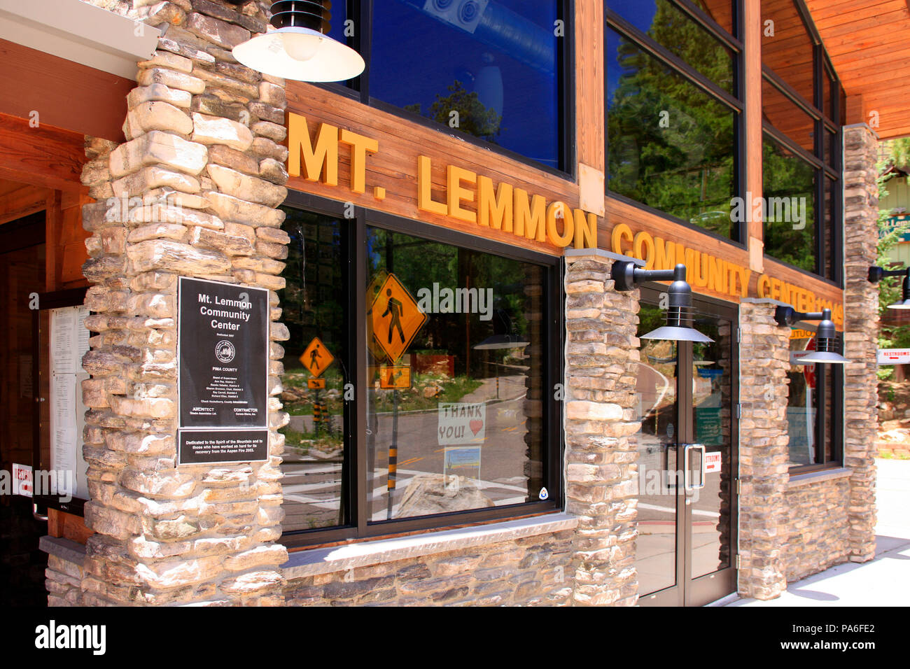 Mount Lemon Community Center building at Summerhaven in Arizona Stock