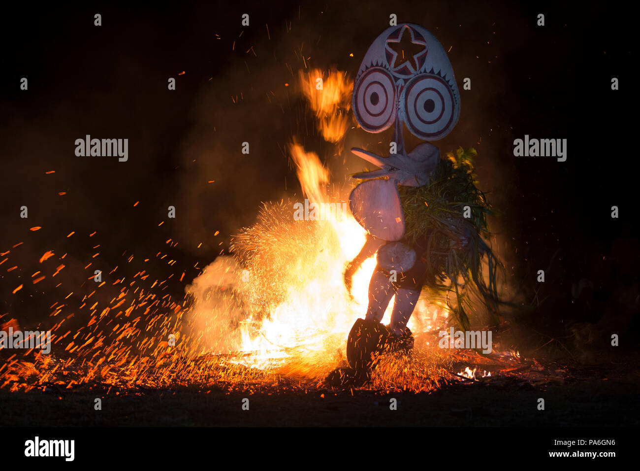 Baining Fire Dance, Papua New Guinea Stock Photo