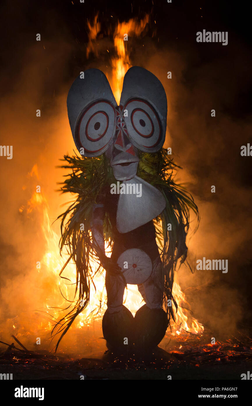 Baining Fire Dance, Papua New Guinea Stock Photo