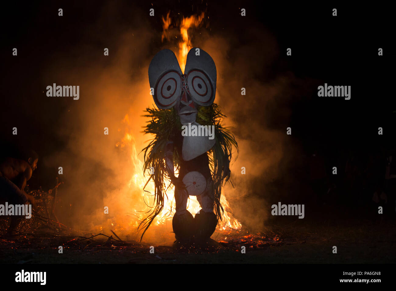 Baining Fire Dance, Papua New Guinea Stock Photo