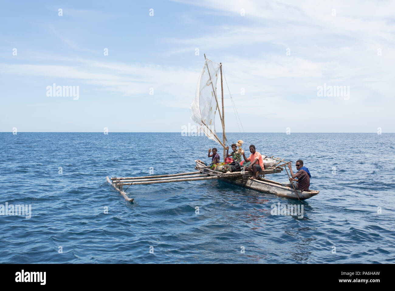 Small boat, Papua New Guinea Stock Photo
