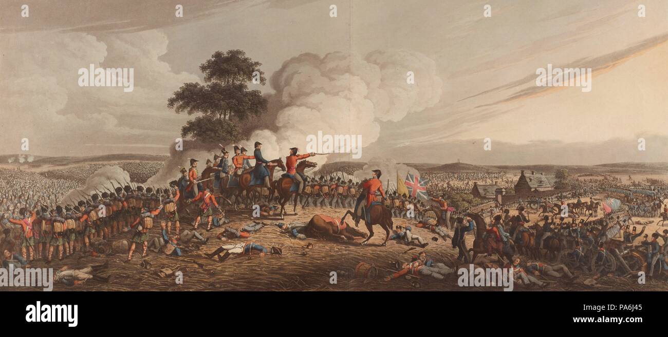The Battle of Quatre Bras on 16 June 1815. Museum: PRIVATE COLLECTION. Stock Photo