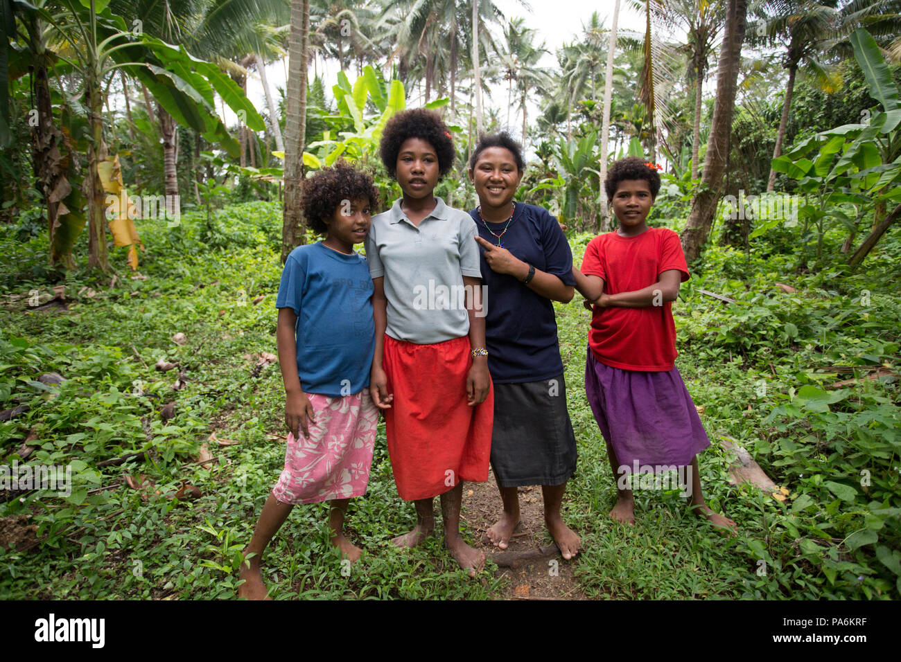 Locals, Yanaba Island, Papua New Guinea Stock Photo
