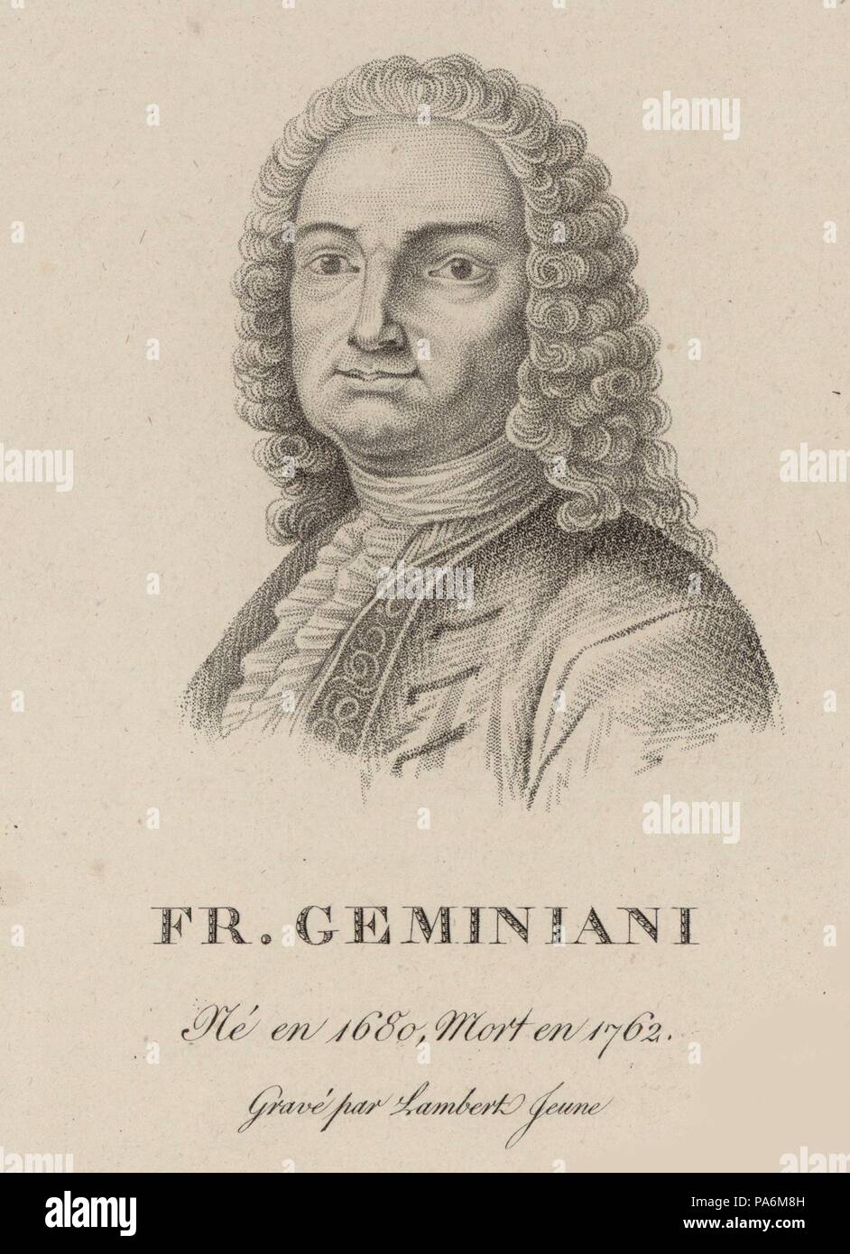 Portrait of the composer and violinist Francesco Saverio Geminiani (1687-1762). Museum: PRIVATE COLLECTION. Stock Photo