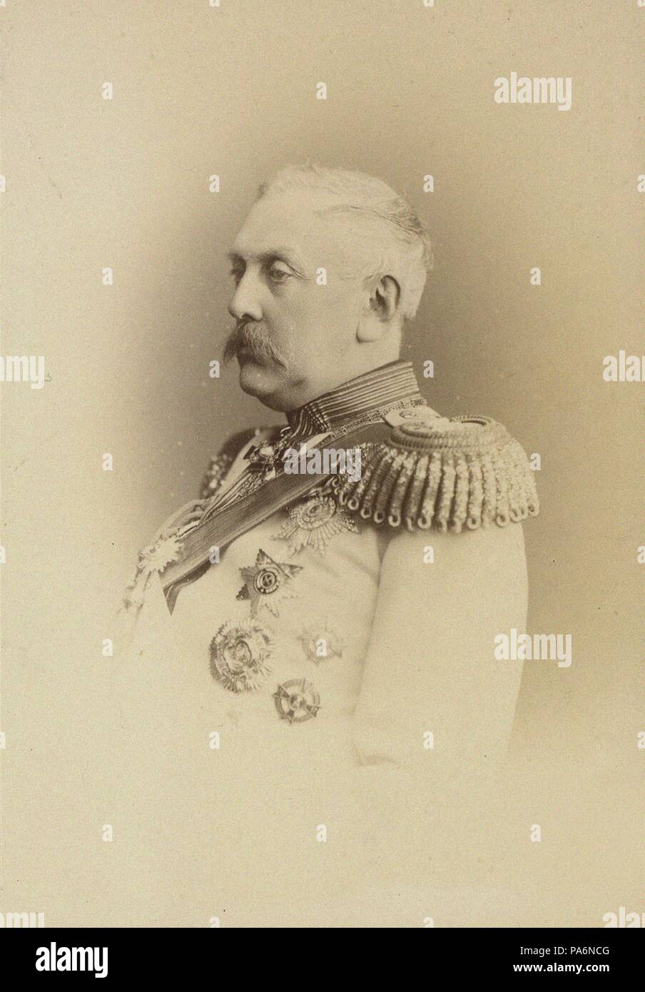 Portrait of Prince Alexander Arkadyevich Suvorov (1804-1882), Count Rymniksky. Museum: Russian State Film and Photo Archive, Krasnogorsk. Stock Photo