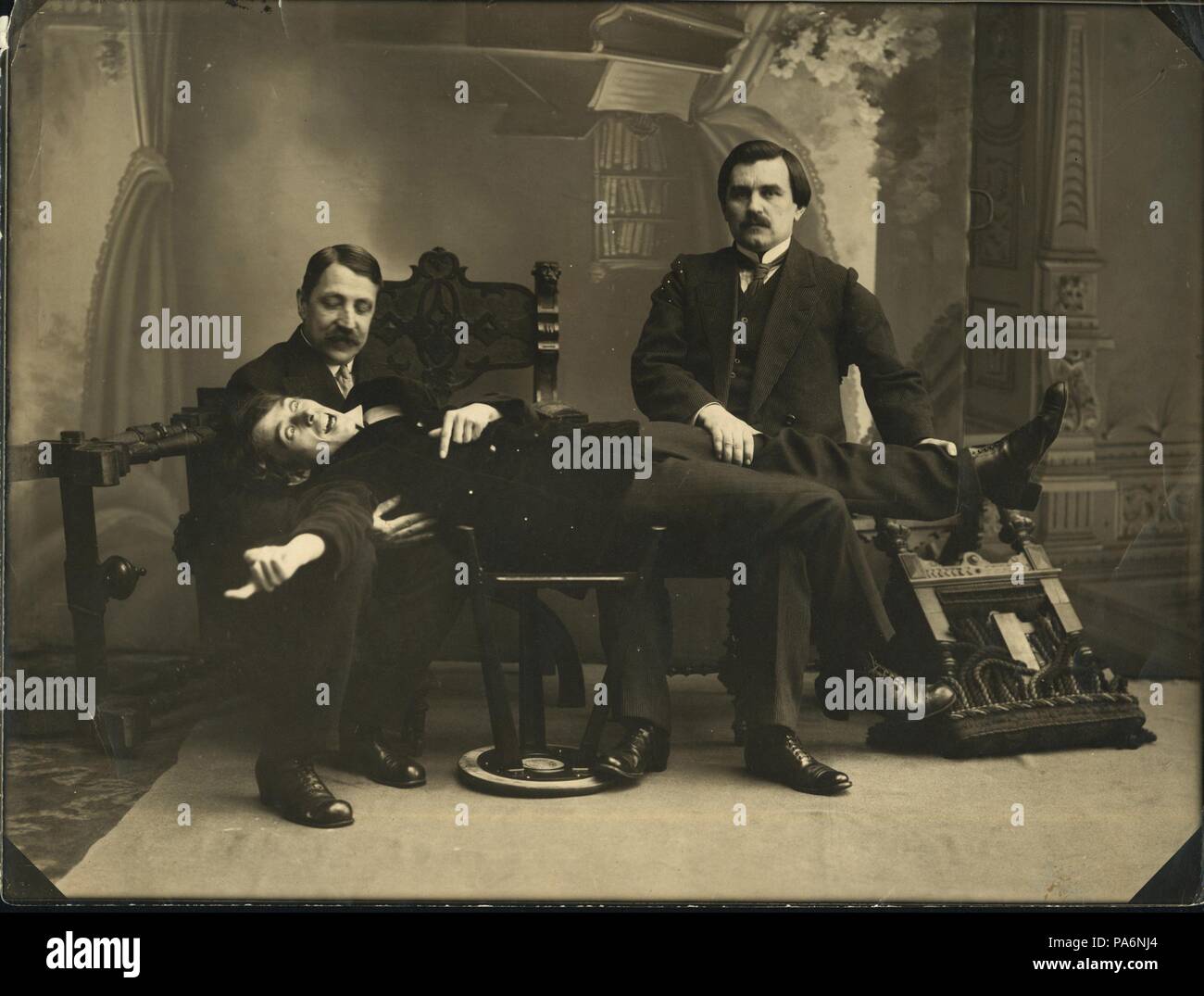 Mikhail Matyushin, Kazimir Malevich and Aleksei Kruchenykh. Museum: State Mayakovsky Museum, Moscow. Stock Photo