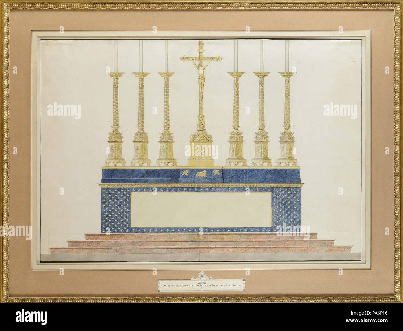 The high altar for the marriage of Napoleon I and Marie-Louise of Austria. Museum: PRIVATE COLLECTION. Stock Photo