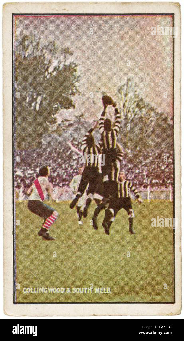 3 1908 Sniders N Abrahams Incidents In Play Cwood V Sth Melb Stock Photo