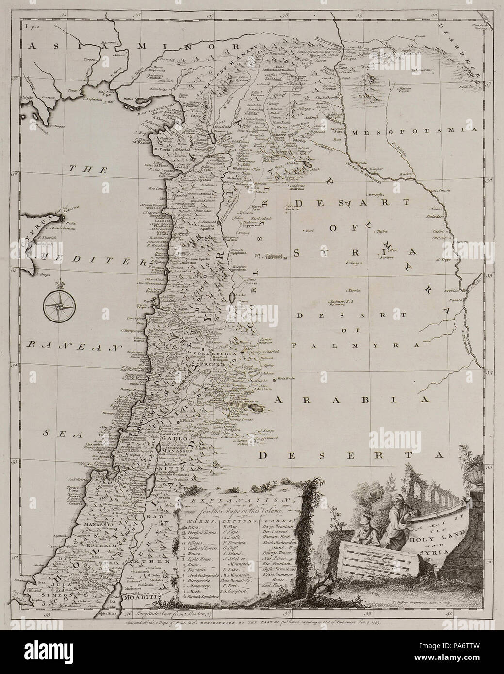 Map of the holy land hi-res stock photography and images - Alamy