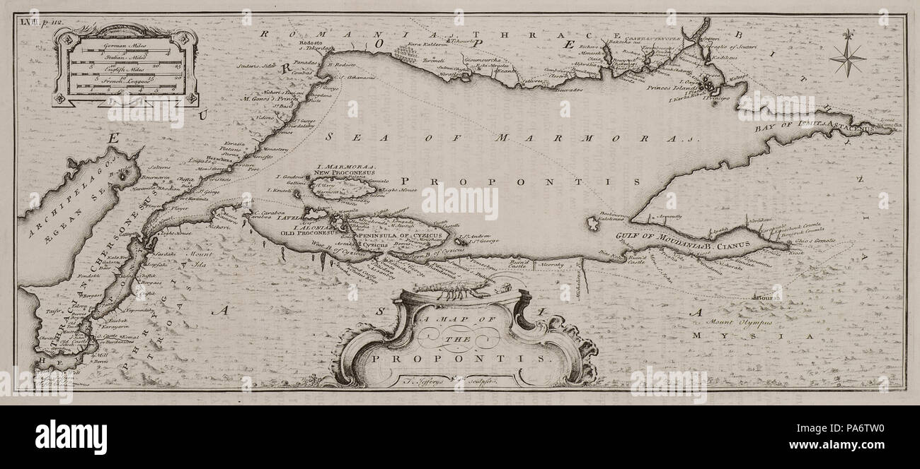 10 A Map of the Propontis Pococke Richard 1745 Stock Photo Alamy