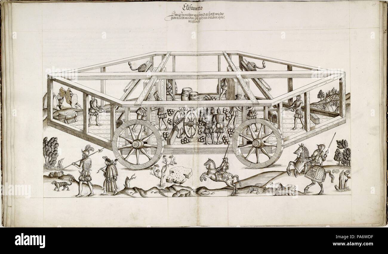 Chariot. From 'Genetto' by Berthold Holzschuher. Museum: Germanisches Nationalmuseum, Nuremberg. Stock Photo