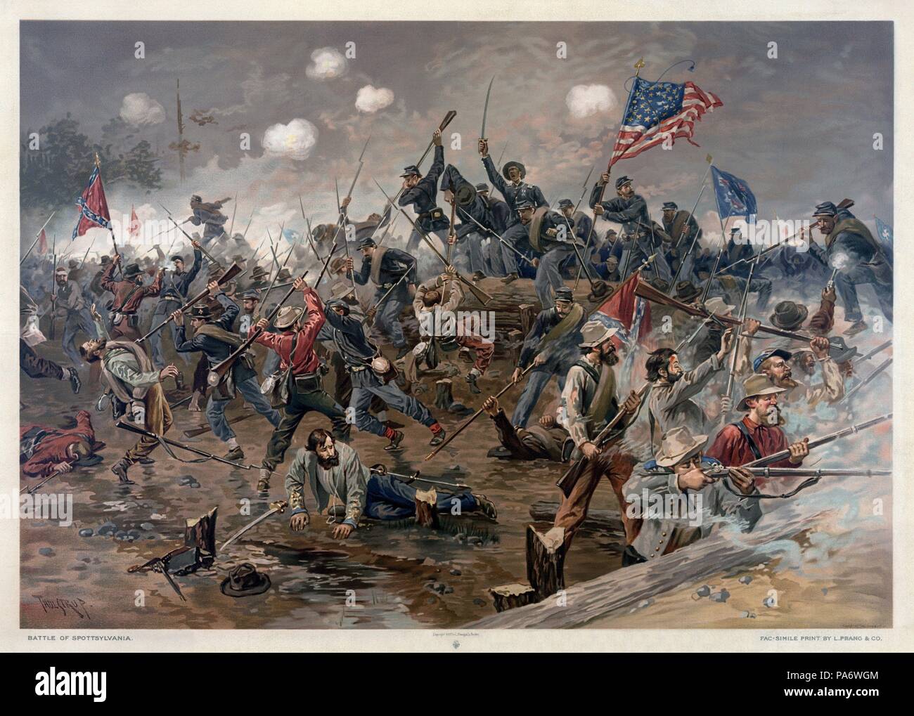 The Battle of Spotsylvania Court House. Museum: PRIVATE COLLECTION. Stock Photo