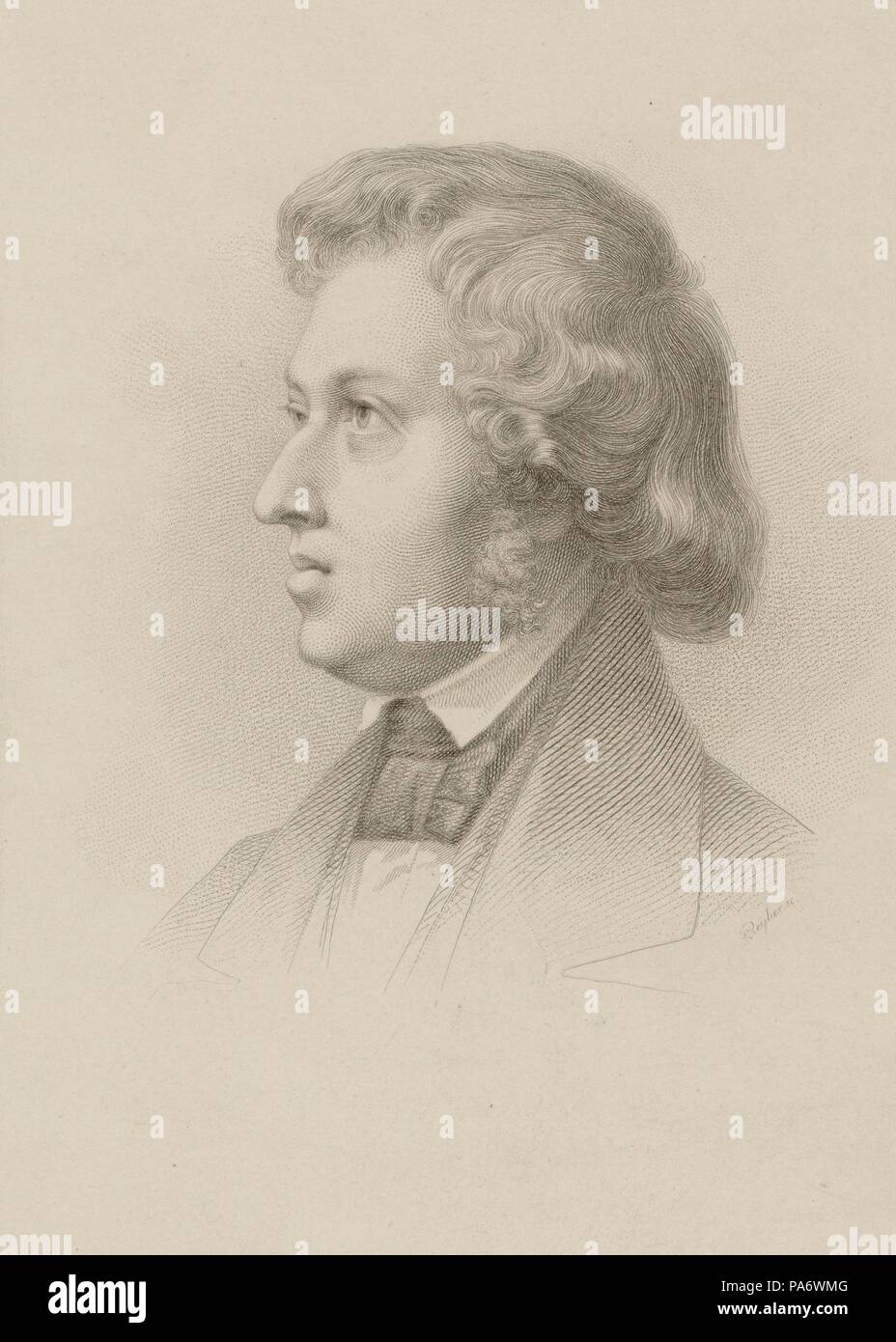 Portrait of the composer Frédéric Chopin (1810-1849). Museum: PRIVATE COLLECTION. Stock Photo
