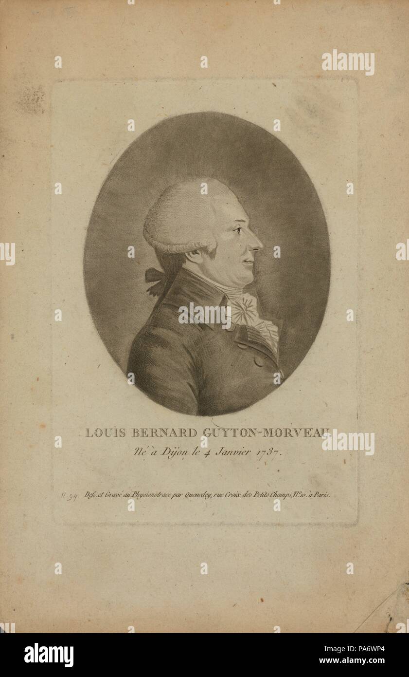 Louis Bernard Guyton de Morveau (1737-1816). Museum: PRIVATE COLLECTION. Stock Photo